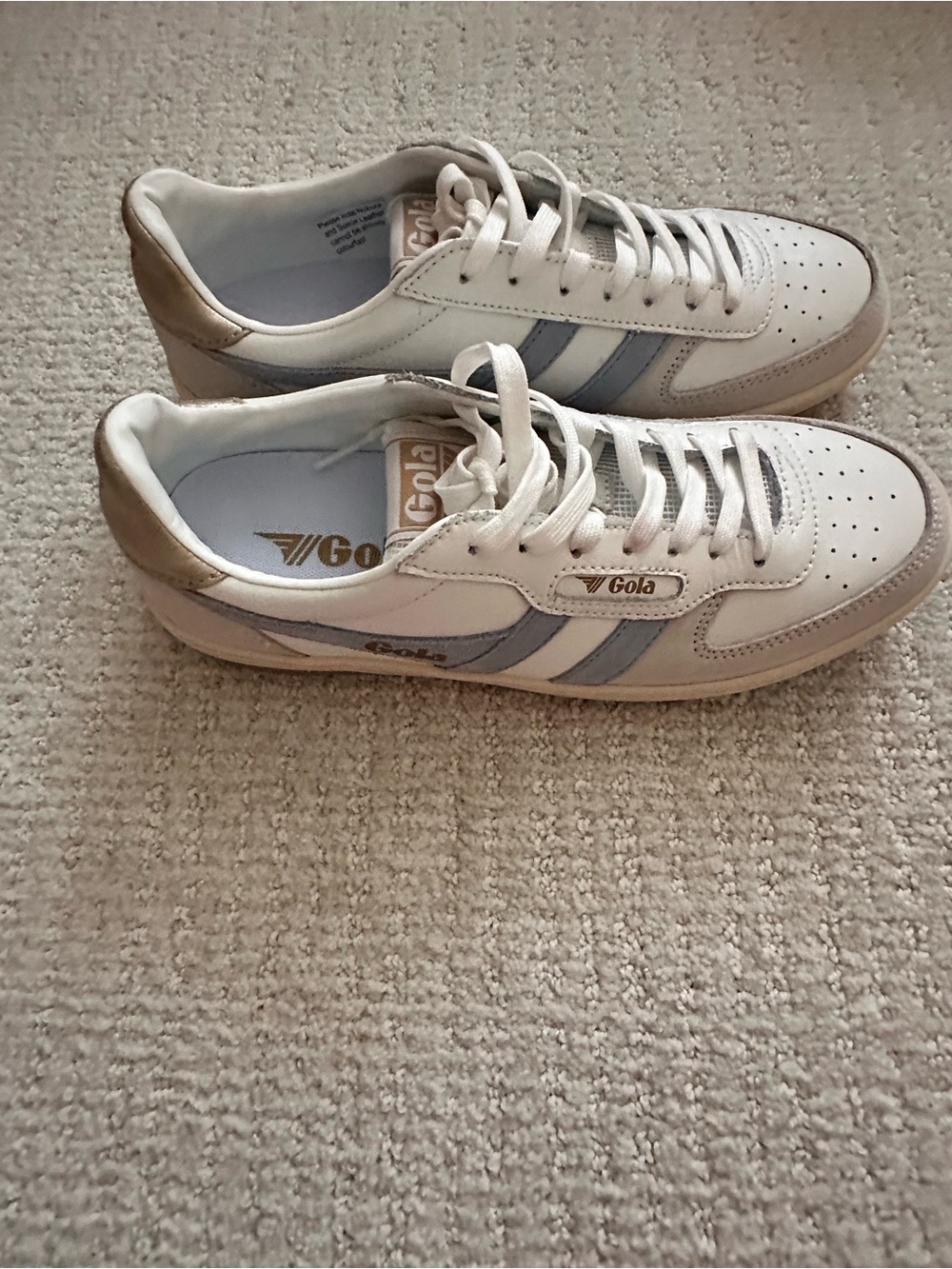 Gola Women's White, Light Blue & Cream Low-Top Sneakers Size 8 - Picture 6 of 11